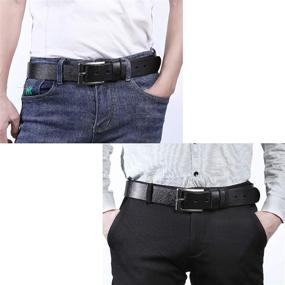 img 2 attached to 🤠 Western Style Leather Belts with Regular Buckle - Enhance Your Outfit!