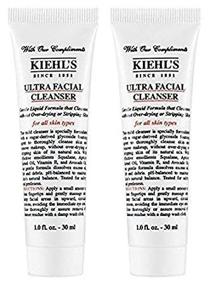 img 2 attached to Удобный гель для умывания KiehIs Ultra Facial Cleanser: набор для путешествий, 2 флакона по 2 унции/60 мл каждый