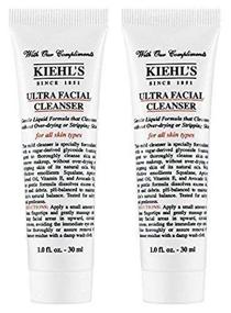 img 1 attached to Удобный гель для умывания KiehIs Ultra Facial Cleanser: набор для путешествий, 2 флакона по 2 унции/60 мл каждый