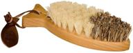 🌱 german-made 6-inch beechwood handled dual-sided vegetable brush with tampico and union fiber bristles for optimal cleaning logo