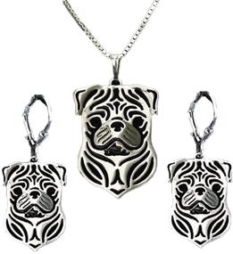 img 4 attached to Pug Sterling Necklace Ginger Lyne