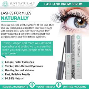 img 3 attached to 🌱 Suvi Naturals Lash & Brow Growth Serum – Enhance Length and Fullness with Natural Formula, Vitamin E & Arginine, 0.17 fl. oz