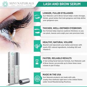 img 2 attached to 🌱 Suvi Naturals Lash & Brow Growth Serum – Enhance Length and Fullness with Natural Formula, Vitamin E & Arginine, 0.17 fl. oz