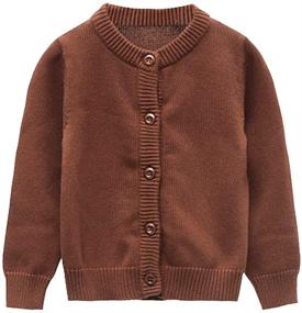 img 4 attached to Toddler Cardigan Sweaters for Boys - Gleaming Grain Boys' Clothing Sweaters