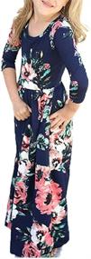 img 4 attached to 🌸 Stylish QIJOVO Floral Maxi Dress with Pockets & Sleeves - Perfect for Holiday
