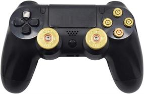 img 2 attached to 🎮 Enhance Your PS4 Controllers with TOMSIN Gold Metal Bullet Buttons & Bullet Joystick Thumbstick