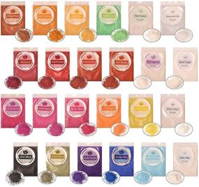 img 1 attached to 🎨 Biutee Mica Powder 24 Colors - High-quality pigments for Slime, Soap Making, Resin Crafts & More