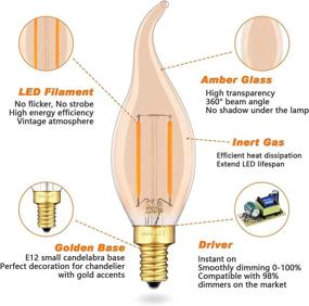 img 3 attached to 💡 Dimmable Equivalent AIELIT Chandelier with Candelabra Base