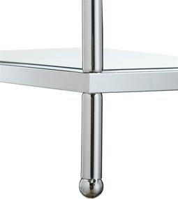 img 2 attached to 🌟 Convenience Concepts Royal Crest 3 Tier Round End Table: Stylish Chrome/Glass Design for Easy Organization