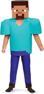 steve deluxe minecraft costume multicolor logo