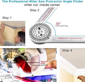 img 1 attached to 📐 Baseboard Protractor: High-Precision Measuring Tool for Carpentry