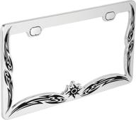 🔥 bell automotive 22-1-46163-8: stylish universal tribal design license plate frame logo