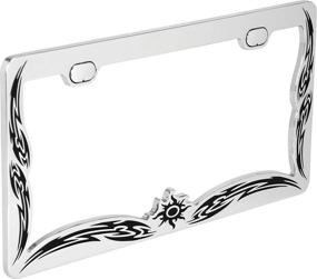 img 3 attached to 🔥 Bell Automotive 22-1-46163-8: Stylish Universal Tribal Design License Plate Frame