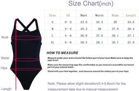 img 1 attached to Lukitty Women's High Cut Backless Swimsuits - Sexy One Piece Bikinis for Flattering Bathing Suits
