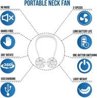 ultimate comfort and convenience: neck fan with aromatherapy, usb rechargeable, 3-speed, 360° rotation – perfect for home, office, travel, and outdoor use! logo
