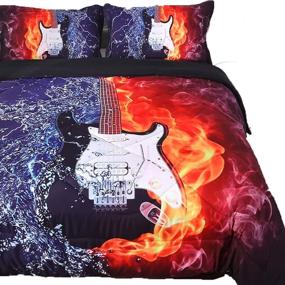 img 4 attached to DECMAY Electric Comforter Bedding Queen 3PCS