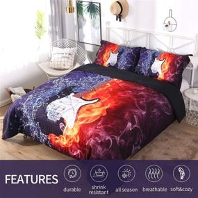img 3 attached to DECMAY Electric Comforter Bedding Queen 3PCS