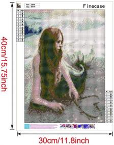 img 3 attached to 🧜 Full Drill 5D Diamond Painting Kit - Love Mermaid Cross Stitch Arts Craft for Canvas Wall Decor, DIY Diamond Painting Kits for Adults 12X16 inch