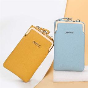 img 2 attached to 👛 Stylish Crossbody Clutch Wallet - Lightweight PU Leather Cell Phone Bag for Women