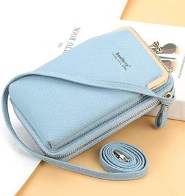 img 3 attached to 👛 Stylish Crossbody Clutch Wallet - Lightweight PU Leather Cell Phone Bag for Women