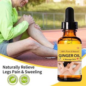 img 1 attached to 🌿 Ginger Oil 4-Pack for Lymphatic Drainage and Massage Therapy, Sore Muscle Relief, SPA Massage Oils - Promotes Cold Repellency, Swelling Reduction, and Overall Body Health