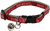 🐱 pets first collegiate cat collar – ohio state buckeyes, one size: stylish accessories for your feline friend! logo