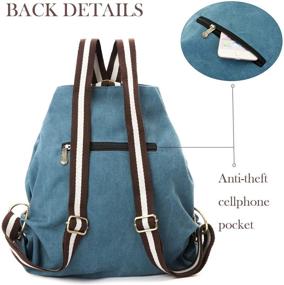 img 2 attached to 🎒 Sturdy Daypack Shoulder Bag with Anti-Theft Features, Ideal for Women - Fashionable Backpacks with Wallets and Handbags