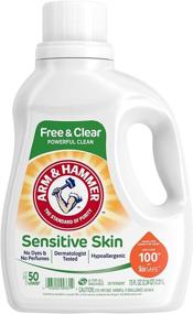 img 3 attached to 🧼 ARM & HAMMER Sensitive Skin Free & Clear Liquid Laundry Detergent: 50 Loads, 75 Fl oz