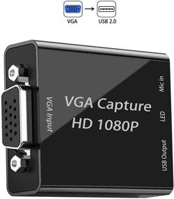 img 4 attached to 🎮 Высококачественная захватывающая VGA-плата с входом для микрофона - идеальная для игр, стриминга, обучения, видеоконференций и трансляций.