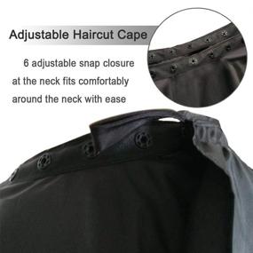 img 3 attached to 💦 BECPLT Waterproof Professional Barber Cape: Premium Hair Salon Cutting Cape for Barber Supplies - Salon Barber Cape 57" x 45" (Black)