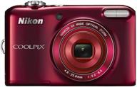 📷 nikon coolpix l28 20,1 мп цифровая камера с объективом с 5-кратным зумом и жк-экраном 3 дюйма (красная) - (предыдущая модель) логотип