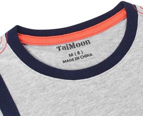 img 2 attached to 👕 TaiMoon Boys' Gray Stripe Contrast T-Shirt for Boys' Clothing