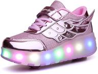 👟 ufatansy kids roller skates shoes: usb chargeable led light up wheels - perfect girls' & boys' sneakers for christmas gifts logo