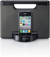 🔊 sony rdpm5ip portable speaker dock: black, compatible with iphone/ipod (30-pin) logo