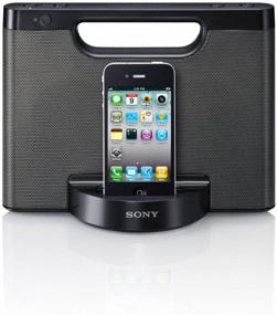 img 4 attached to 🔊 Переносная док-станция для динамика Sony RDPM5IP: черный, совместима с iPhone/iPod (30-контактный)