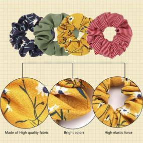 img 1 attached to TOBATOBA 20 Pack Chiffon Hair Scrunchies: Vibrant Elastic Hair Bands with Bandana for Women - 20 Colors!