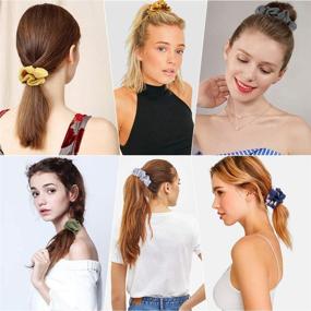 img 3 attached to TOBATOBA 20 Pack Chiffon Hair Scrunchies: Vibrant Elastic Hair Bands with Bandana for Women - 20 Colors!