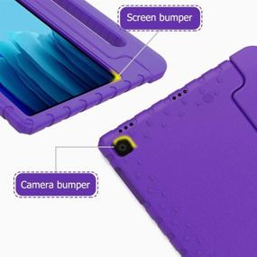 img 2 attached to 👧 AVAWO Kids Case for Samsung Galaxy Tab A7 10.4 2020 (SM-T500/ T505/ T505N/ T507) - Shockproof Lightweight Convertible Stand Children-Friendly Case for Galaxy Tab A7 10.4-inch 2020 Release, Purple