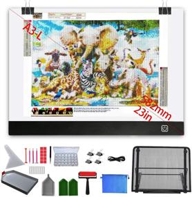 img 4 attached to 💎 Diamond Painting Light Pad A3L with Large Stand: Ultra-Thin LED Light Board set with Complete Tools & Accessories