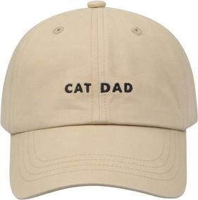 img 3 attached to 🐱 Hatphile 6 Panel Embroidery Dad Hat Baseball Cap Cat Mom Cat Dad: Trendy Cat Lover's Hat for Moms and Dads!