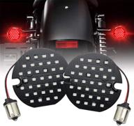 enhance your motorcycle's safety with 3-1/4 inch rear led turn signal 1156 base bright red lamp! logo