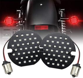 img 4 attached to Enhance Your Motorcycle's Safety with 3-1/4 Inch Rear Led Turn Signal 1156 Base Bright Red Lamp!