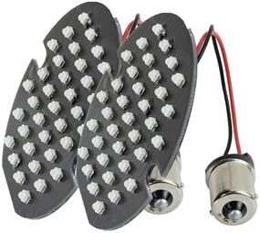 img 2 attached to Enhance Your Motorcycle's Safety with 3-1/4 Inch Rear Led Turn Signal 1156 Base Bright Red Lamp!