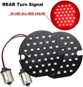 img 3 attached to Enhance Your Motorcycle's Safety with 3-1/4 Inch Rear Led Turn Signal 1156 Base Bright Red Lamp!