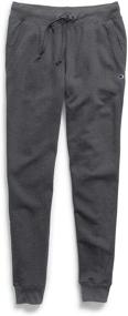 img 2 attached to Get Comfy in Style with Champion Women's Powerblend Joggers, C Logo