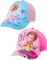 adorable disney girls baseball cap set: minnie mouse, fancy nancy & vampirina (toddler/little girls) - pack of 2 logo