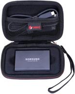 📦 xanad case for samsung t3 t5 portable ssd - travel carrying bag for 250gb 500gb 1tb 2tb storage (inside black) - not compatible with samsung t7/t7 touch logo