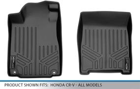 img 1 attached to Premium MAXLINER Floor Mats: Black 1st Row Liner Set for 2012-2016 Honda CR-V - Ultimate Protection & Style