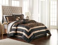 🛏️ nanshing pastora collection bedroom comforter set - full size - 7 piece - bronze - pastora7-f logo