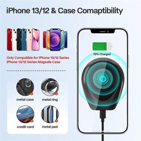 img 3 attached to Magnetic Wireless Car Charger with Upgraded Clip: Fast Charging Car Phone Holder for Apple iPhone 13/12/Pro Max/Mini, Strong Power and Secure Air Vent Clamp